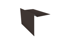 Планка ветровая для мягкой кровли 130х25х100 Grand Line 0,45 PE с пленкой RR 32 темно-коричневый (3м)