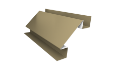 Угол внутренний сложный 75мм 0,45 PE с пленкой RAL 1014 слоновая кость (2м)