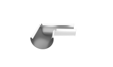 Угол желоба универсальный Optima 90гр 185мм RAL 9003