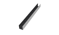 Крепежный вкладыш универсальный жалюзи Texas 0,5 Satin RAL 9005 черный (2м)