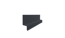 Отлив верхний фальц Grand Line 0,5 PurLite матовый RAL 7024 мокрый асфальт (3м)