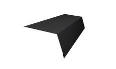 Планка карнизная для мягкой кровли 100х65 0,45 Drap TX RAL 9005 черный (2м)