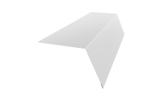 Планка карнизная широкая 100х85 Grand Line 0,45 PE lite с пленкой RAL 9003 сигнальный белый (2м)