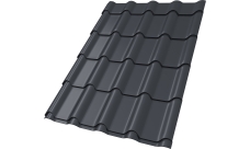 Профиль волновой "Камея" ("Kamea") 0,45 ПЭ RAL 7024 мокрый асфальт