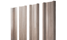 Штакетник М-образный A с прямым резом 0,45 Print Elite White Wood TwinColor