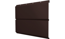 Софит металлический ЭкоБрус new Grand Line без перфорации 0,45 PE с пленкой RAL 8017 шоколад