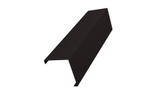 Декоративная накладка на столб универсальная угловая 80х80 для забора жалюзи 0,45 PE-Double RAL 9005 черный (1,8м)