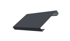 Ламель лицевая 125 забора жалюзи Texas 0,5 Satin RAL 7024 мокрый асфальт