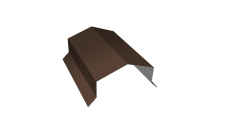 Парапетная крышка угольная 100мм 0,5 PE lite с пленкой RAL 8017 шоколад (2,5м)