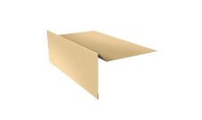 Планка ветровая для мягкой кровли простая 100х20х100 0,45 PE с пленкой RAL 1014 слоновая кость (2м)