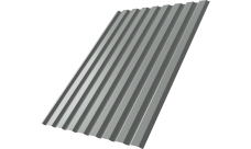 Профнастил С20A Grand Line 0,5 Сатин RAL 9006 бело-алюминиевый