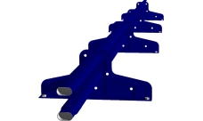 Снегозадержатель трубчатый Premium М4 45х25 RAL 5002 (3м) оцинкованный