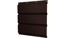 Софит металлический Классик v01 Grand Line полная перфорация 0,5 Satin Matt TX с пленкой RAL 8017 шоколад