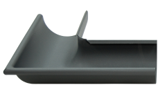 Угол желоба внешний Grand Line ПУ матовый 90гр 125мм RAL 7024 мокрый асфальт