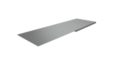 Планка финишная 48х25 0,45 PE с пленкой RAL 9006 бело-алюминиевый (2м)