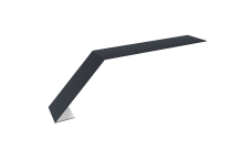 Планка карнизная для мягкой кровли 100х60 0,5 Satin Matt TX RAL 7024 мокрый асфальт (2м)