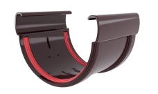 Соединитель желобов Дизайн 135 ПВХ Grand Line шоколадный (RAL 8017)