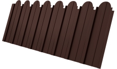 Профнастил C10A фигурный Grand Line 0,5 PurLite Matt RAL 8017 шоколад