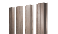 Штакетник П-образный A с прямым резом 0,45 Print Elite White Wood TwinColor