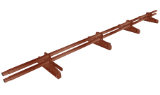 Снегозадержатель трубчатый под фальц Premium 45х25 RAL 8004 (3м)ОЦ