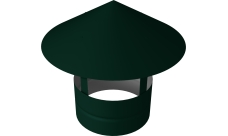 Дымник на трубу круглый d110 0,5 Satin с пленкой RAL 6005 зеленый мох