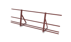 Ограждение кровельное со снегозадержателем на фальц Optima 0,65х2м RAL 3009