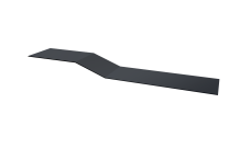 Планка крепежная фальц Grand Line 0,5 PE lite с пленкой RAL 7024 мокрый асфальт (2м)