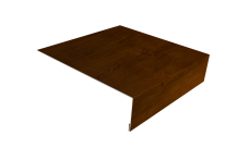 Планка лобовая/околооконная простая 190х50 Grand Line 0,45 Print-Double Premium Golden Wood Intense F (2м)