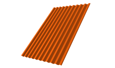 Профнастил С21R 0,45 PE RAL 2004 оранжевый