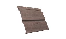 Софит металлический Квадро Брус Grand Line с перфорацией 0,45 Print Elite с пленкой White Wood TwinColor