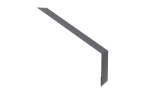 Планка карнизная для мягкой кровли 135х50 0,5 Satin с пленкой RAL 7004 сигнальный серый (2м)