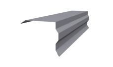 Планка торцевая фигурная 100х85 Grand Line 0,5 Satin с пленкой RAL 7004 сигнальный серый (2м)