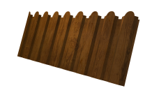 Профнастил С20A фигурный 0,45 Print-Double Elite Golden Wood