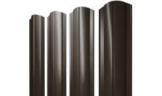 Штакетник Круглый фигурный 0,45 Drap-double TX RR 32 темно-коричневый