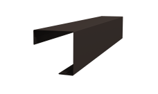 Угол внешний простой фальц 0,5 Velur X RR 32 темно-коричневый (2м)