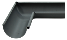 Угол желоба внутренний Grand Line ПУ матовый 90гр 125мм RAL 7024 мокрый асфальт