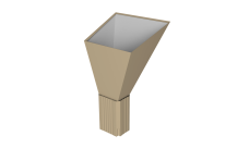 Воронка водосборная прямоугольная Vortex Lite PE RAL 1014 слоновая кость