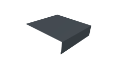 Планка околооконная простая 200х50 Grand Line 0,7 PE с пленкой RAL 7024 мокрый асфальт (3м)