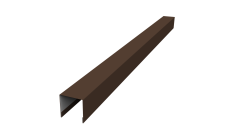 Планка вертикальная лицевая для забора жалюзи Palermo Grand Line 0,5 PurLite Matt RAL 8017 шоколад (2м)