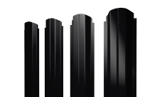 Штакетник П-образный A фигурный 0,5 Rooftop Бархат RAL 9005 черный