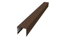 Стойка боковая крепежная для забора жалюзи Palermo 0,5 Rooftop Бархат RAL 8017 шоколад (1,8м)