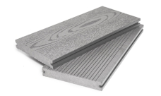 Террасная доска ДПК Grand Line 140мм Массив вельвет и тиснение под дерево Серый 4м (БШТ)