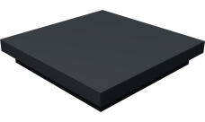 Колпак на столб плоский 390х390мм 0,5 Satin с пленкой RAL 7024 мокрый асфальт