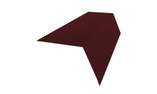 Планка карнизная широкая 100х85 Grand Line 0,45 PE с пленкой RAL 3005 красное вино (2м)