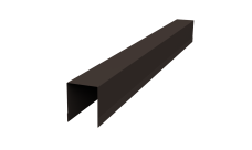 Планка опорная составная внутренняя для забора жалюзи Palermo Grand Line 0,45 Drap-double TX RR 32 темно-коричневый (2м)
