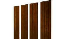 Штакетник Twin с прямым резом Grand Line 0,45 Print Premium Golden Wood Intense FTC