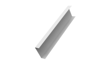 Декоративная накладка на столб универсальная 60х60 для забора жалюзи Grand Line 0,45 PE-Double RAL 9003 сигнальный белый (3м)