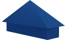 Колпак на полустолб для С20 0,5 Satin с пленкой RAL 5005 сигнальный синий