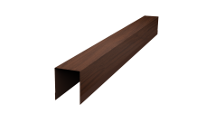 Планка опорная составная внутренняя для забора жалюзи Palermo 0,45 Print Elite Choco Wood TwinColor (1,8м)