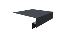 Планка околооконная сложная Блок-Хаус new 250х50х27 Grand Line 0,45 Drap TX RAL 7024 мокрый асфальт (2м)